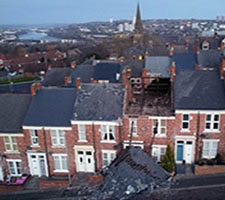image of Roofing repairs being carried out in Newcastle upon Tyne
